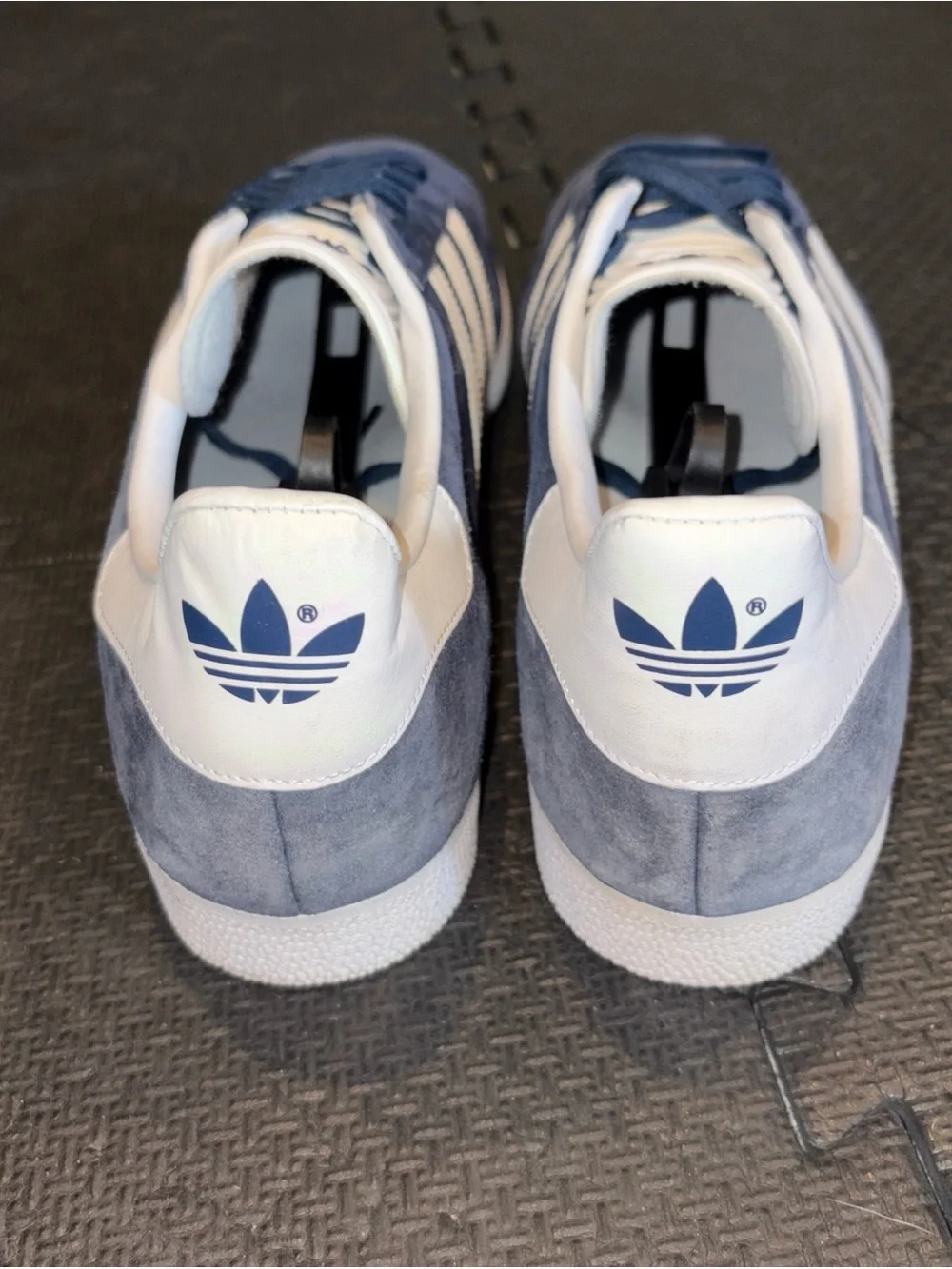 adidas Suede Sneakers in Blue with White Stripes
